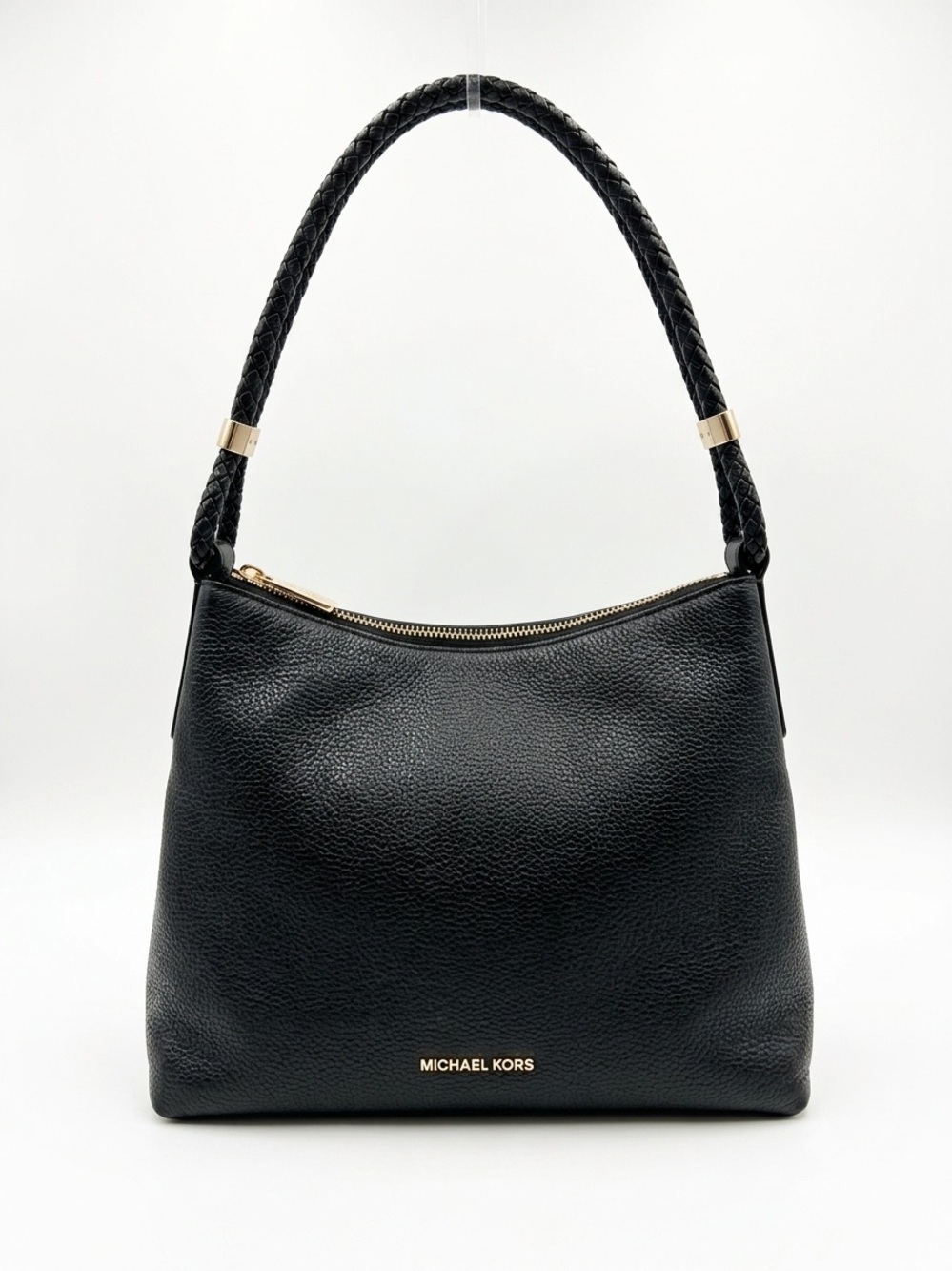 Michael Kors Lexington Pebbled Leather Shoulder Bag Black